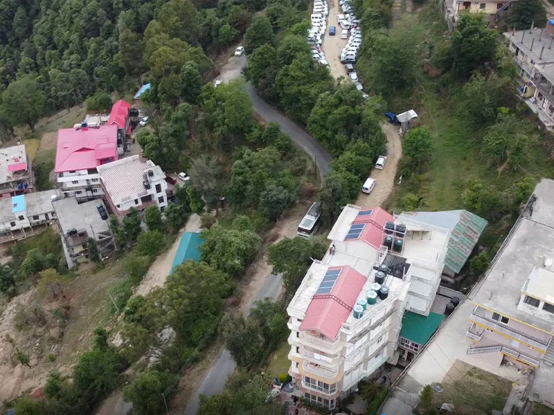 3 Star Hotel In Shimla- Hotel Sunrise Villa-Arial View